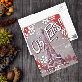 Oh Paris Eiffel Tower Postcard Postkarte