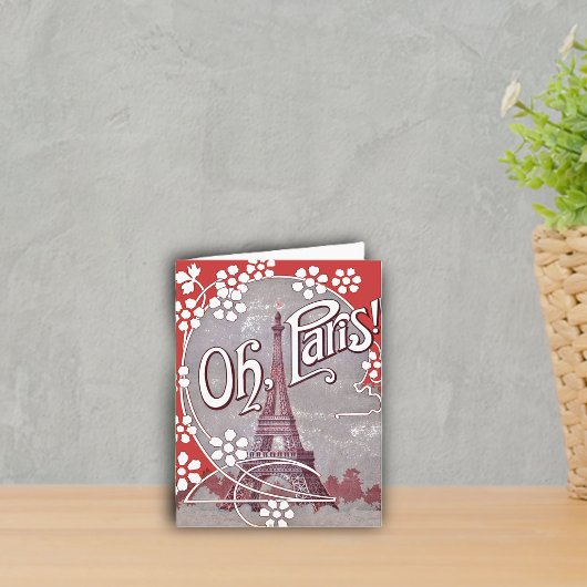 Oh Paris Eiffelturm Notizkarte Karte