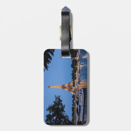 "Oh Paris!" Gepäckanhänger (Rückseite vertikal)