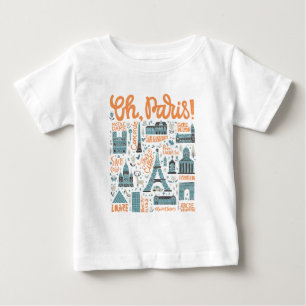 Oh, Paris! Stadttypographie Baby T-shirt