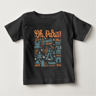 Oh, Paris! Stadttypographie Baby T-shirt