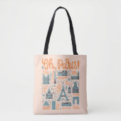 Oh, Paris! | Stadttypographie Tasche (Vorderseite)