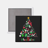 Oh Pharmatree Apotheke Weihnachten Apotheker Techn Magnet (Vorderseite/Rückseite)