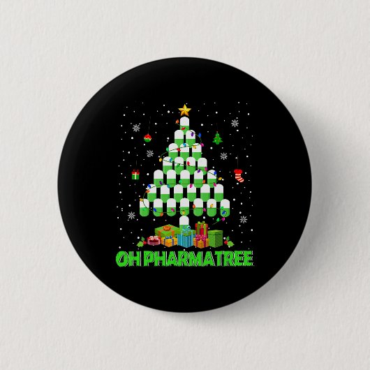 Oh Pharmatree Weihnachtsbaum Apotheke Medikamente Button (Vorderseite)