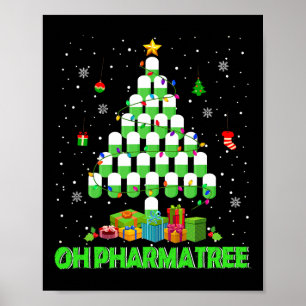 Oh Pharmatree Weihnachtsbaum Apotheke Medikamente Poster
