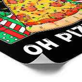 Oh Pizza Tree Xmas Food Present Christmas Pizza Tr Poster (Ecke)
