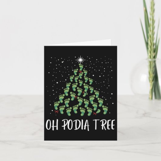 Oh Podiatree Funny Treot Foot Weihnachtsmannschaft Karte (Vorderseite)
