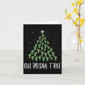 Oh Podiatree Funny Treot Foot Weihnachtsmannschaft Karte (Gelbe Blume)