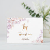 Oh Reh Baby Dusche danke Karte (Stehend Vorderseite)