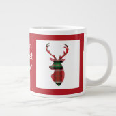 Oh Reh, es ist die Zeit des Jahres! kariertes Hir Jumbo-Tasse (Rechts)