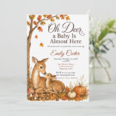 Oh Reh Fall Babyparty Einladung (Stehend Vorderseite)