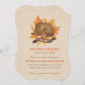 "Oh Reh!" Fall Woodland Themed Baby Dusche Einladung (Vorne/Hinten)