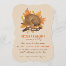"Oh Reh!" Fall Woodland Themed Baby Dusche Einladung