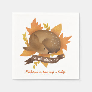 Oh Reh! Fall Woodland Themed Neutral Baby Shower Serviette