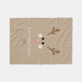 Oh Reh! Frohe Weihnachten Fleecedecke (Vorderseite (Horizontal))