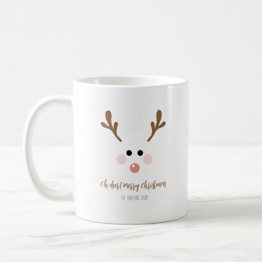 Oh Reh! Frohe Weihnachten Kaffeetasse (Links)