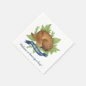 "Oh Reh!" Modern Woodland Baby Boy Dusche Napkins Serviette (Ecke)