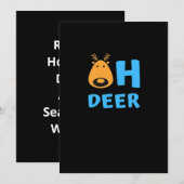 Oh Reh Retro-Festtagsstimmung Feiertagskarte (Vorne/Hinten)
