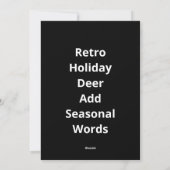 Oh Reh Retro-Festtagsstimmung Feiertagskarte (Rückseite)
