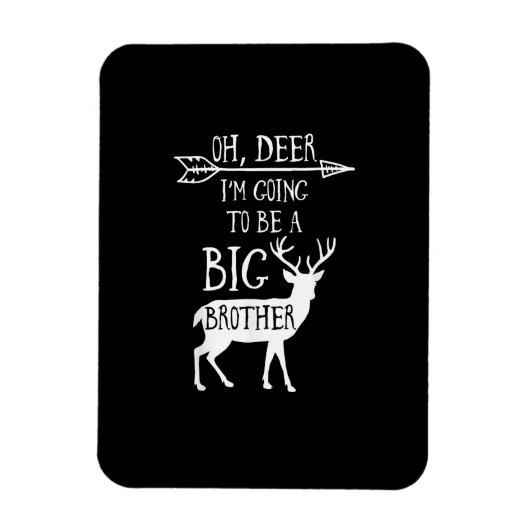 Oh Reh Wird Großer Bruder Weihnachtsankündigung Magnet (Vertikal)
