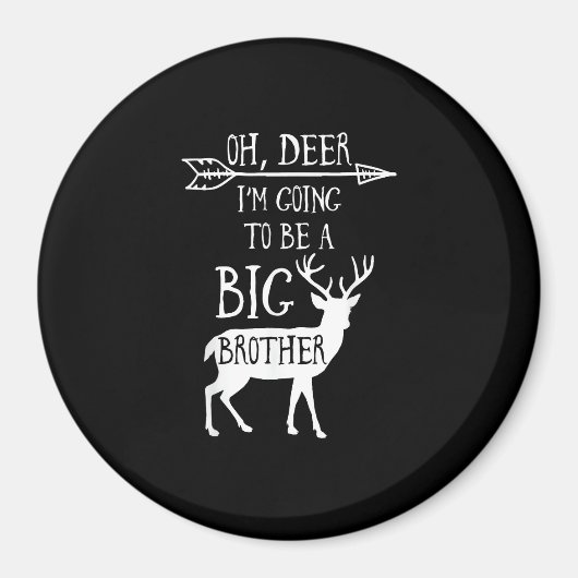 Oh Reh Wird Großer Bruder Weihnachtsankündigung Magnet (Vorne)