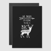 Oh Reh Wird Großer Bruder Weihnachtsankündigung Magnetkarte (Vorne/Hinten)