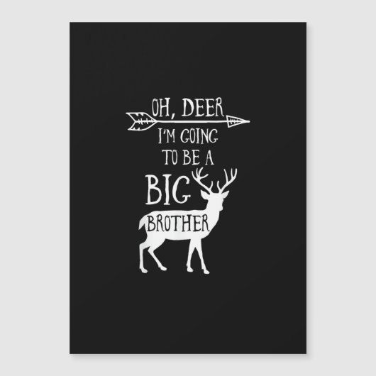 Oh Reh Wird Zu Weihnachten Großer Bruder Ankündigu Magnetkarte (Vorderseite)