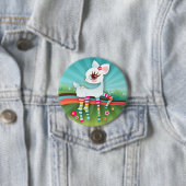 Oh Rotwild! Albino-Regenbogen-Knopf Button (Beispiel)