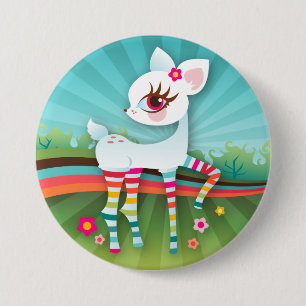Oh Rotwild! Albino-Regenbogen-Knopf Button
