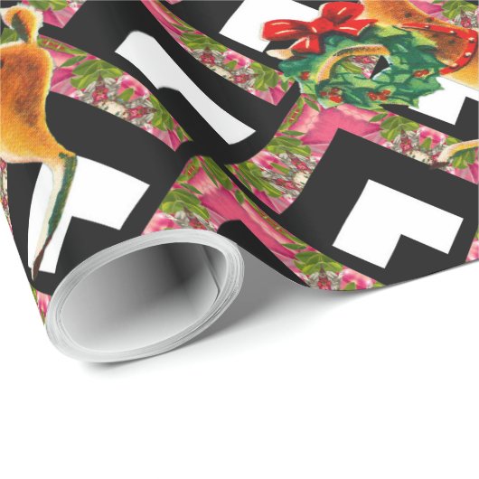 Oh Rotwild ist es Weihnachten Geschenkpapier (Rolleneckpunkt)