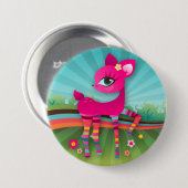Oh Rotwild! Regenbogen-Knopf Button (Vorne & Hinten)