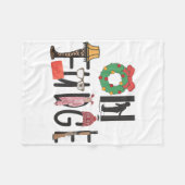 Oh Santa Hat Fun Christmas Story Family Christmas Fleecedecke (Vorderseite (Horizontal))