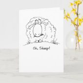 Oh, Schafe! Cartoon Belated Birthday Card Karte (Gelbe Blume)