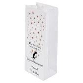 Oh, schau! Champagne! Neujahrskatze Geschenktüte Für Weinflaschen (Vorderseite Schrägansicht)