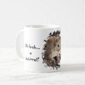 Oh, schau mal! Ein Eichhörnchen! Achtung Spaß Kaffeetasse (Vorderseite Links)