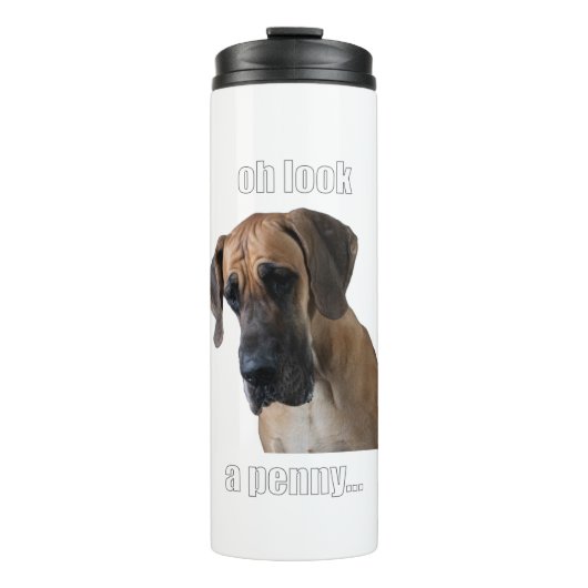 Oh, schau mal, ein Penny.. Thermosbecher (Vorderseite)
