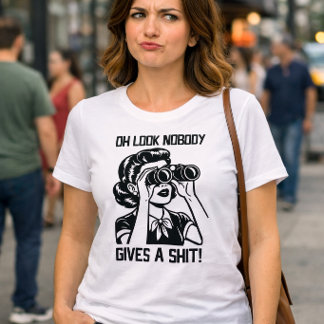 Oh schau, niemand schert sich einen Dreck Lustig S Tri-Blend Shirt