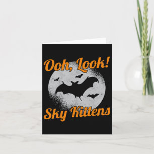 Oh schau Sky Kittens Bat Halloween Bats Karte
