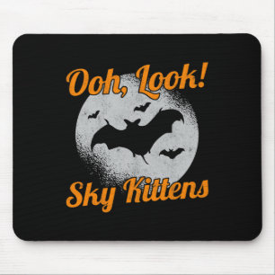 Oh schau Sky Kittens Bat Halloween Bats Mousepad