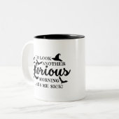 Oh, schauen Sie noch einen glorreichen Morgen. Zweifarbige Tasse (Vorderseite Links)