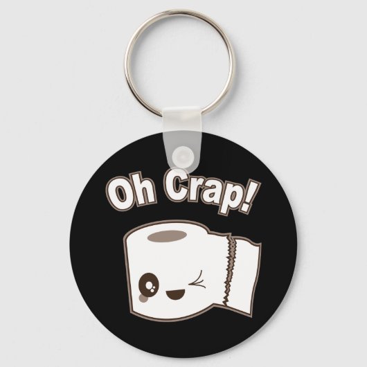 Oh Scheiße (Toilettenpapier) Schlüsselanhänger (Vorderseite)
