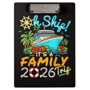 Oh Schiff, es ist eine Familienreise 2026 passende Klemmbrett