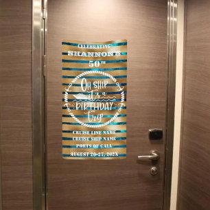 Oh Schiff es ist eine Geburtstags Reise Kreuzfahrt Banner