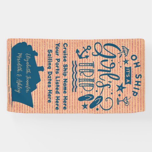 Oh, Schiff Es ist eine Reisetür für Mädchen Banner (Horizontal)