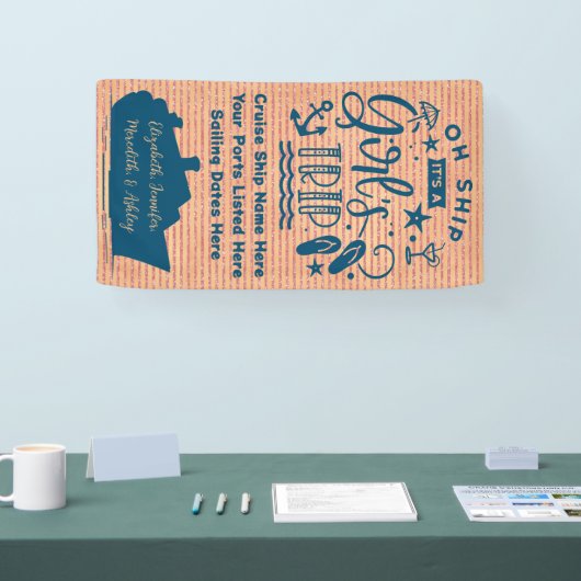 Oh, Schiff Es ist eine Reisetür für Mädchen Banner (Messe)