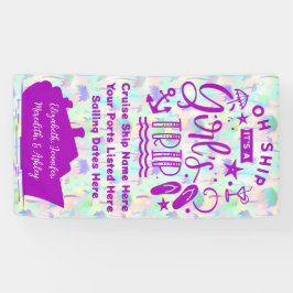 Oh, Schiff Es ist eine Reisetür für Mädchen Banner