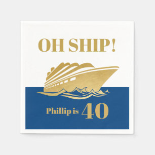 Oh Schiff Yacht Schiff Kreuzfahrt Geburtstagsparty Serviette