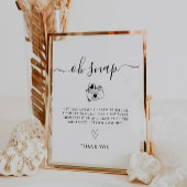 Oh, schläfst! Bildzeichen für eine Hochzeitskamera Sockelschild