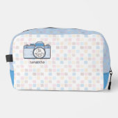 Oh, schläfst! Blue Pastel Camera Toilettenbeutel Waschbeutel (Vorderseite)
