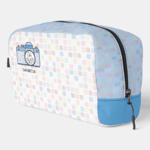 Oh, schläfst! Blue Pastel Camera Toilettenbeutel Waschbeutel